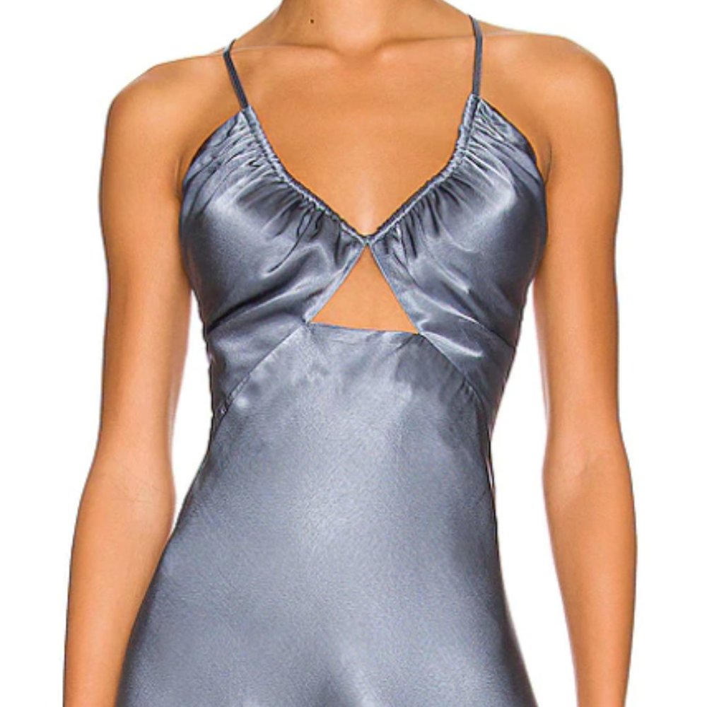 La Lune Ruched Bodice Midi Dress